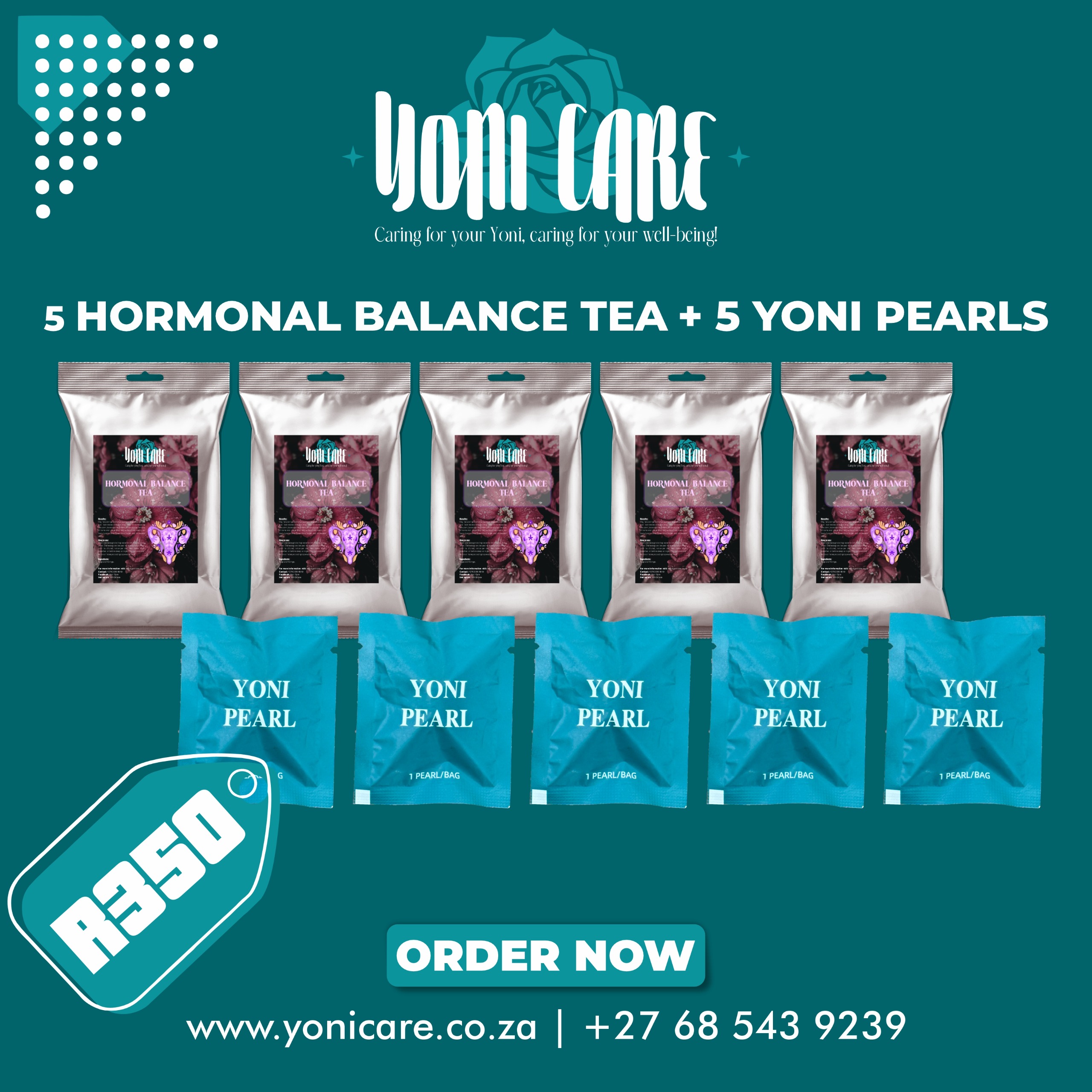 5x HORMONAL BALANCE TEA + 5X YONI PEARLS | Yoni Care